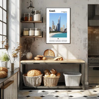 Kuwait Cityscape: Modernity and Tradition Travel Poster PosterGoat