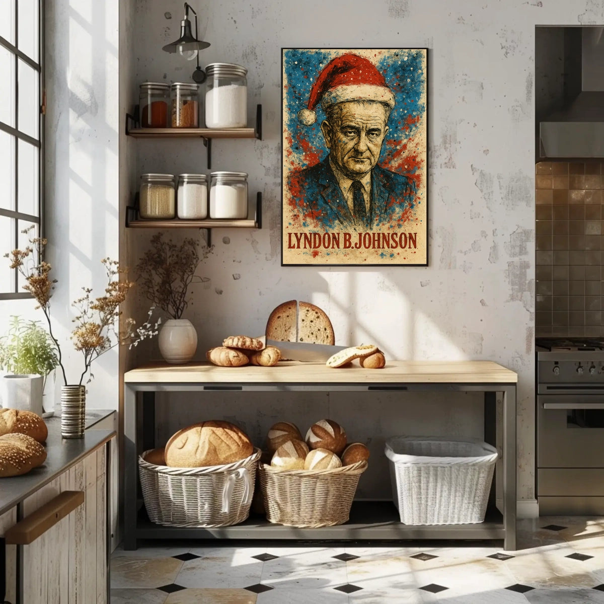 Lyndon B. Johnson 36th President of the United States Christmas SeriesPoster