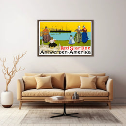Red Star Line Vintage Poster PosterGoat