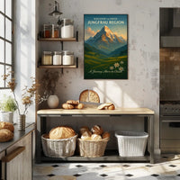 Jungfrau Region Vintage Travel Poster Print