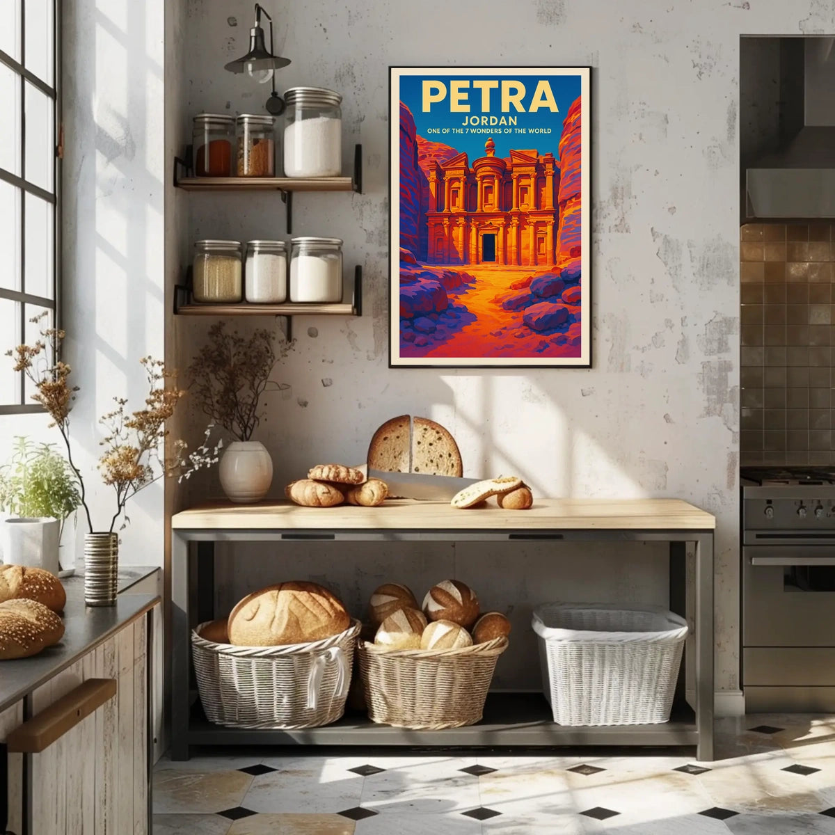 Petra One Of The 7 Wonders Of The Poster