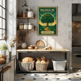 Raleigh City of Oaks Urban or Cityscape Poster