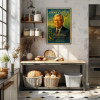 Jimmy Carter 39th President Wall Art Print PosterGoat
