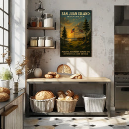 San Juan Island Peaceful Boundary Poster