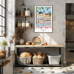 Seville Architectural Illustration Poster PosterGoat