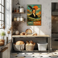 James Monroe 5th President of the United States Layered Digital Collage Poster