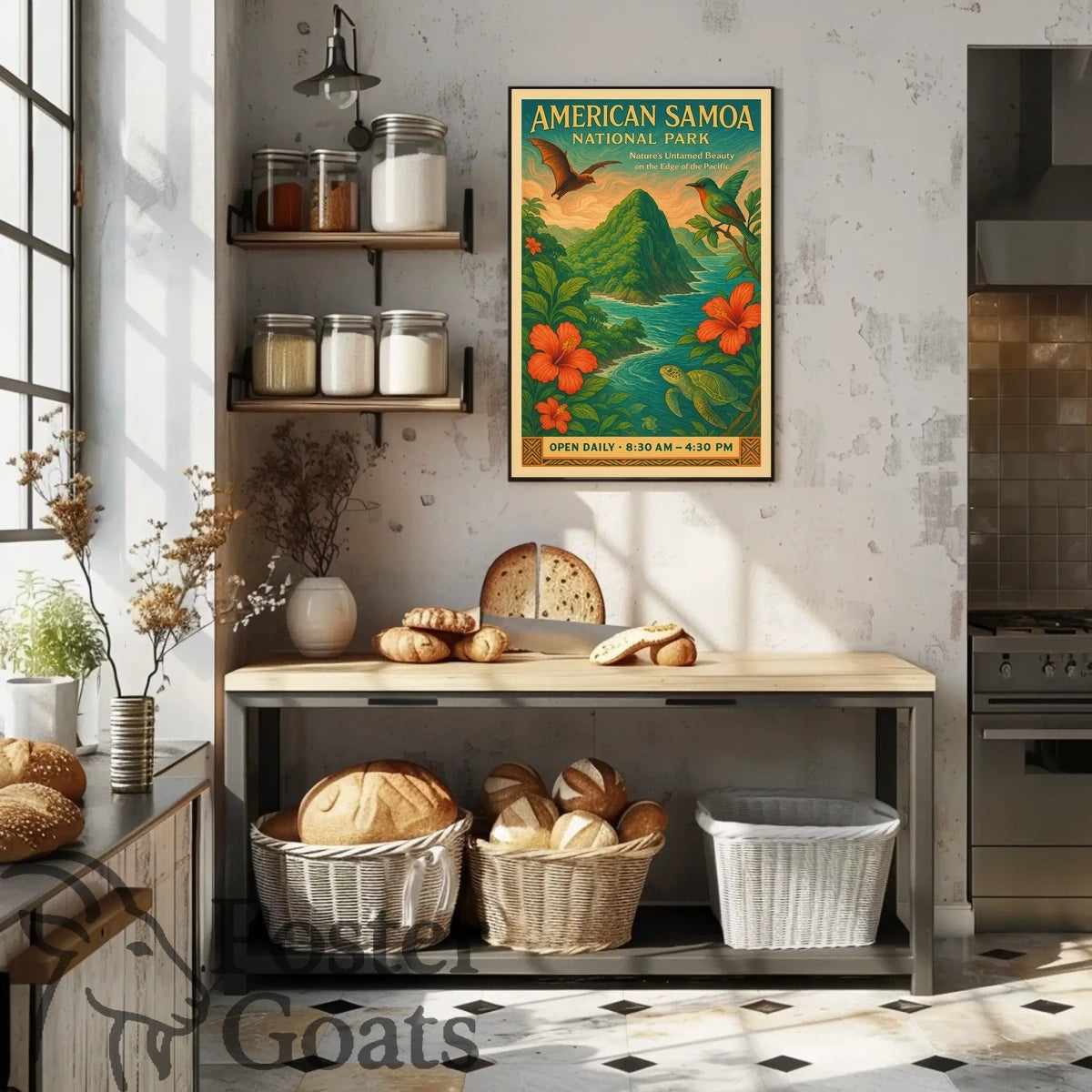 American Samoa National Park Vintage Travel Poster
