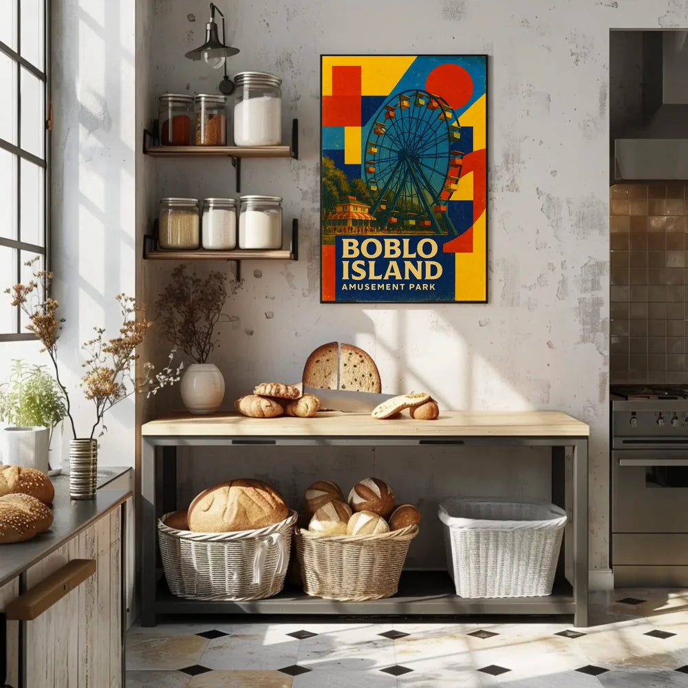 Island Amusement Park Adventure Poster