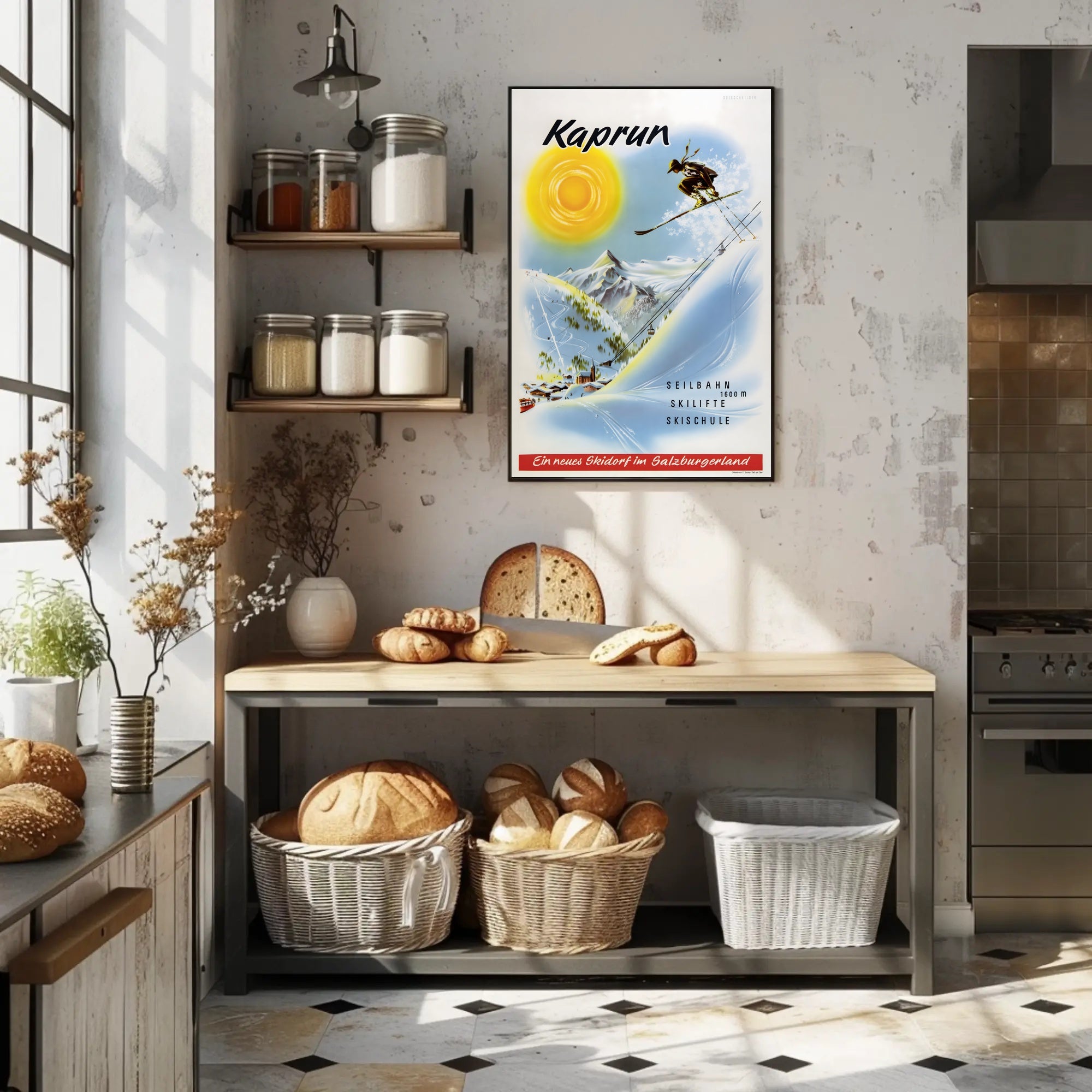 Kaprun Ski Destination Vintage Travel Poster PosterGoat