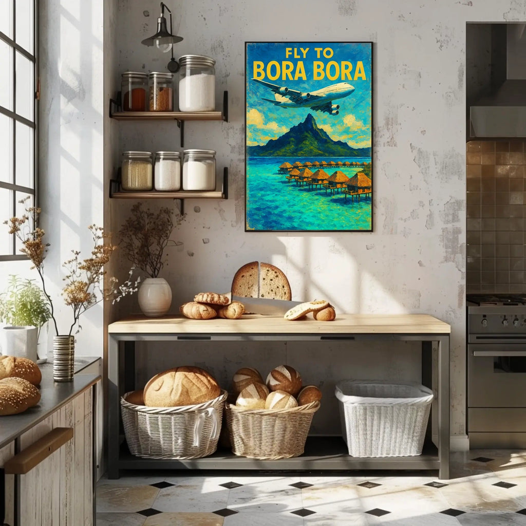 Fly To Bora Bora Poster