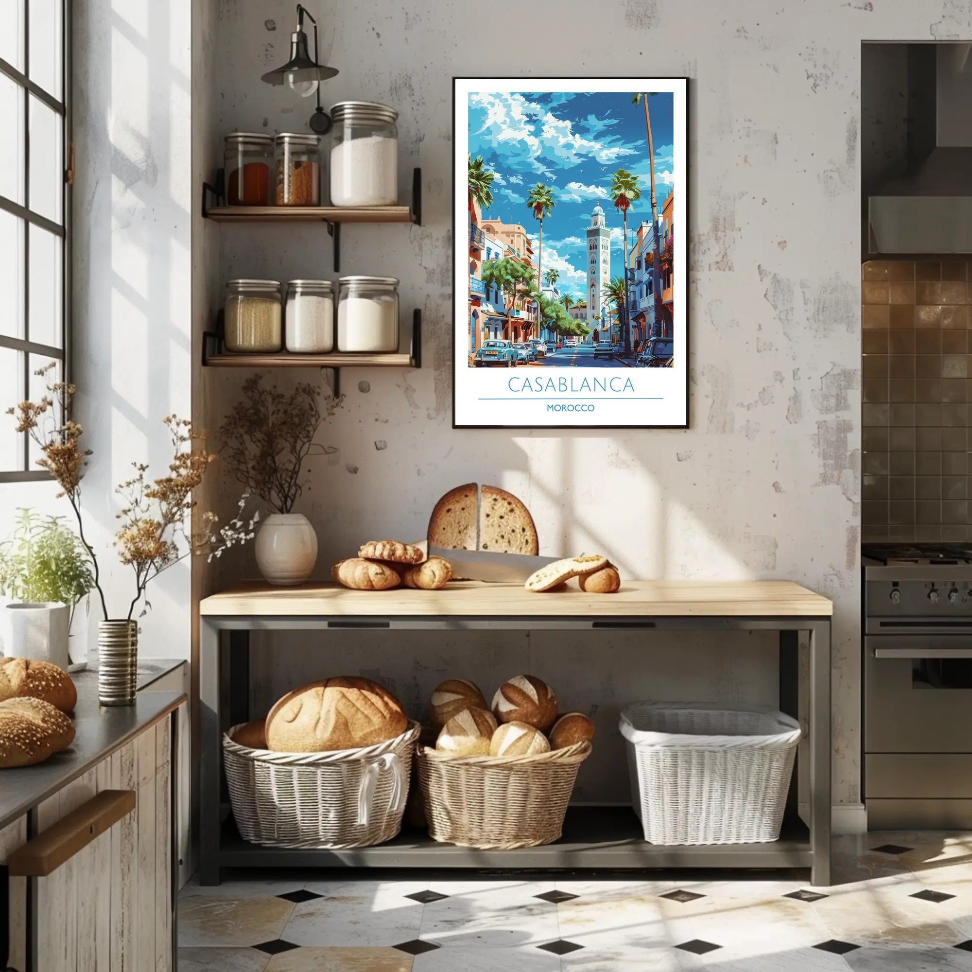 Casablanca Cityscape Poster