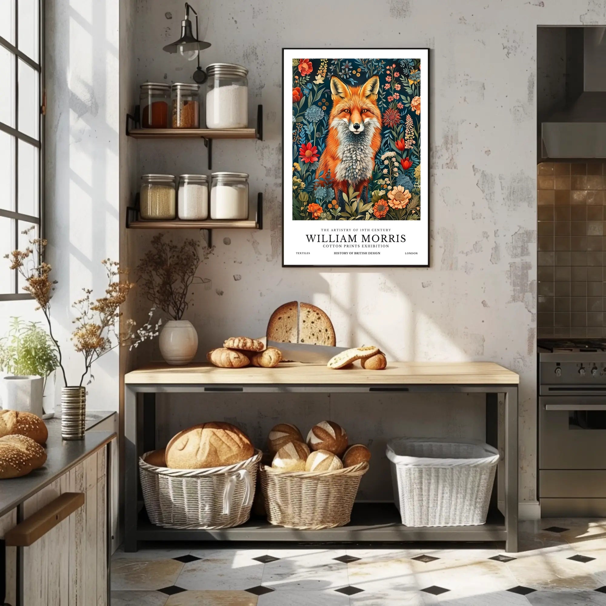 William Morris Nature Art Red Fox Cultural or Heritage Poster