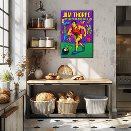 Jim Thorpe Retro Pop Sports Poster