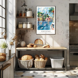 Portofino Harbor Poster PosterGoat