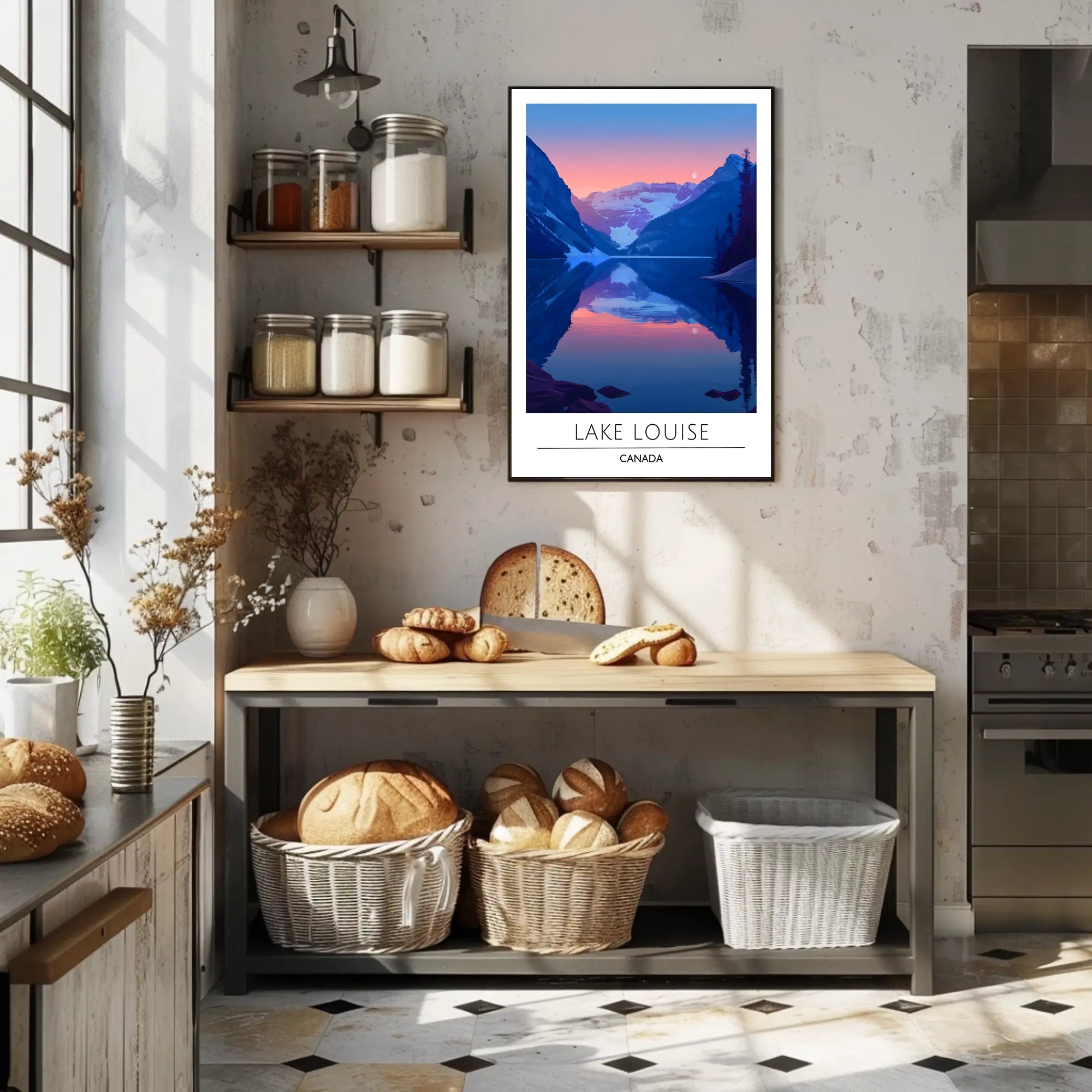 Lake Louise Tranquility Travel Art Poster
