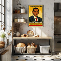 Barack Obama 44th President of the United States Inked Comic Style Poster