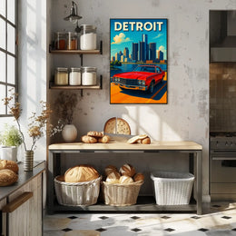 Detroit Cityscape Poster