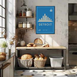 Detroit Skyline Poster PosterGoat