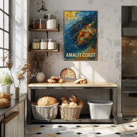 Amalfi Coast Poster Coastal Wall Art 18x24 Museum Poster