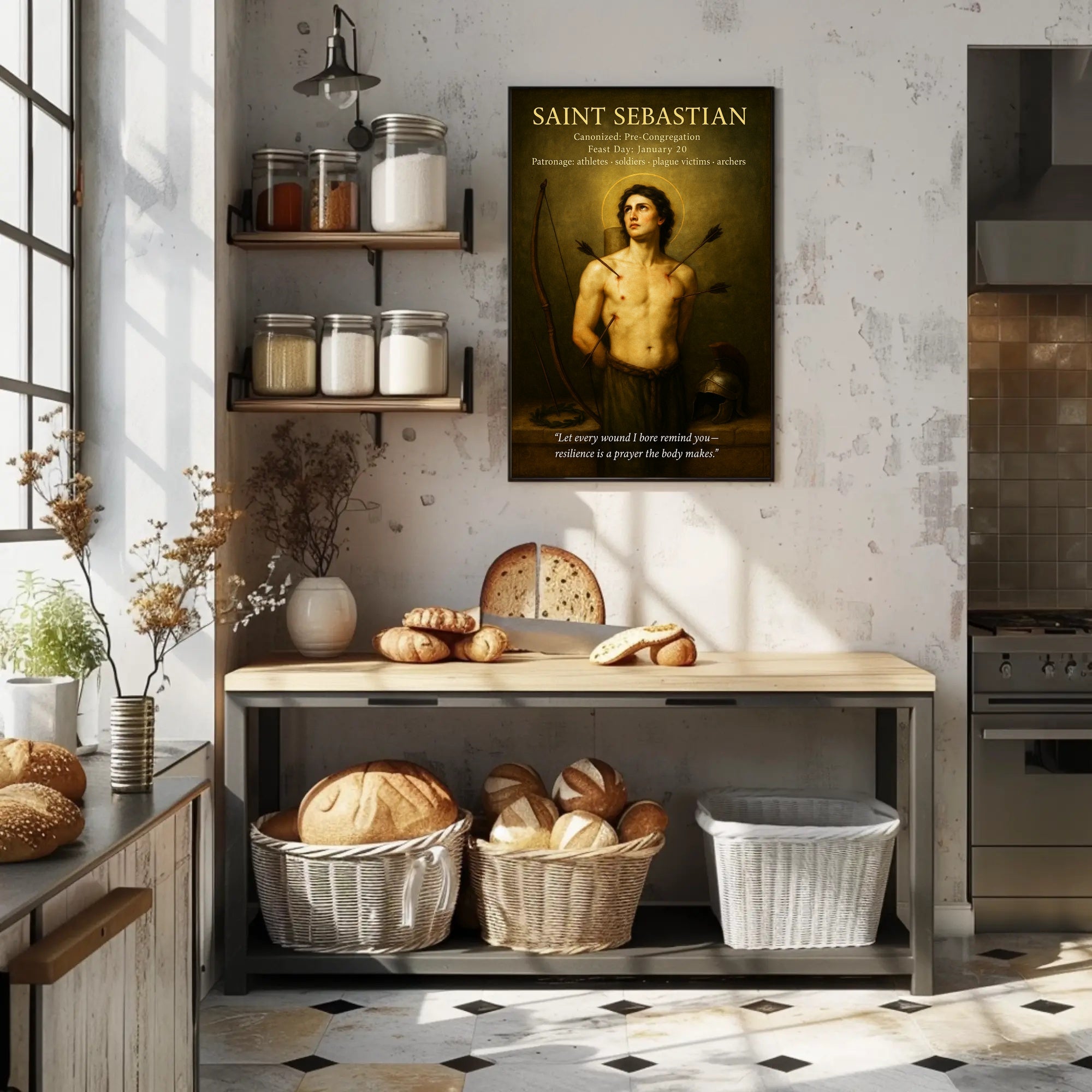 Saint Sebastian Resilience and Martyrdom Poster PosterGoat