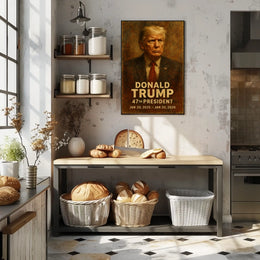 Donald Trump Determination Patriotic Painterly Poster