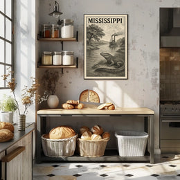 Mississippi River Scene Poster