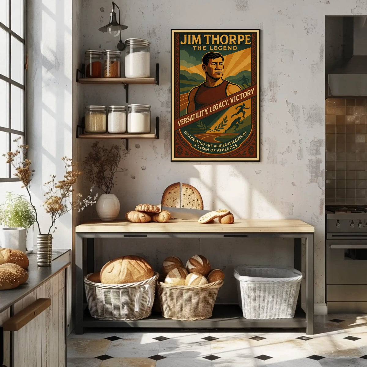 Celebrating a Titan of Athletics Jim Thorpe Poster
