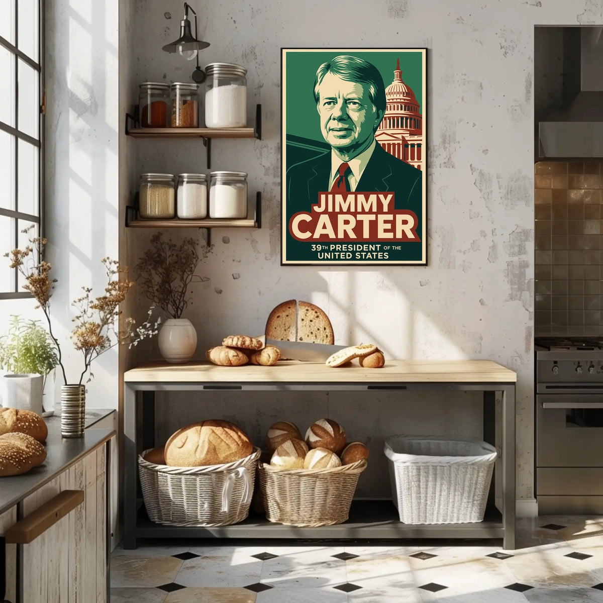 Jimmy Carter Presidential Portrait Patriot Poster
