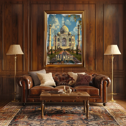 Taj Mahal India Monument Travel Poster