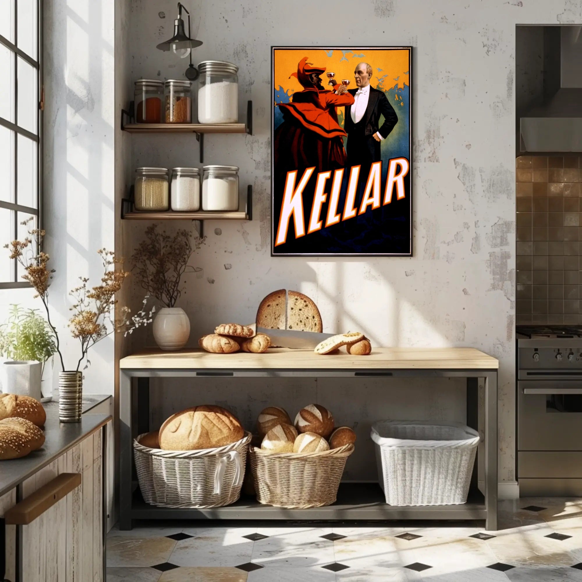 Kellar Vintage Magic Show Poster - Abstract, Artistic, or Pop Culture Poster