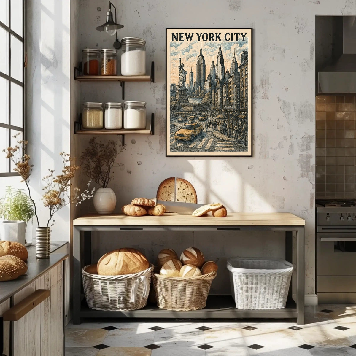 New York City Poster Timeless Urban Landscape Home Decor