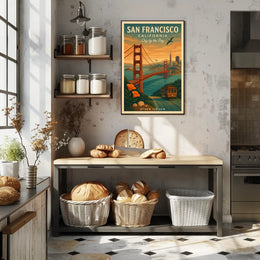 San Francisco Vintage Travel Poster Wall Art