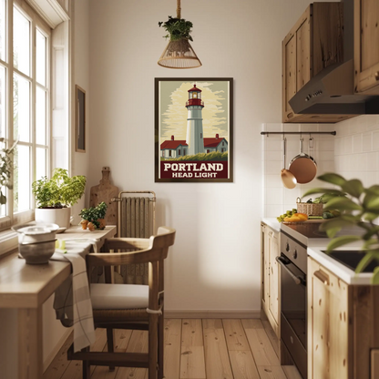 Portland Head Light - Maine Vintage Travel Poster