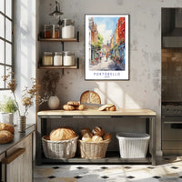 Portobello Street Scene Watercolor Urban or Cityscape Poster PosterGoat