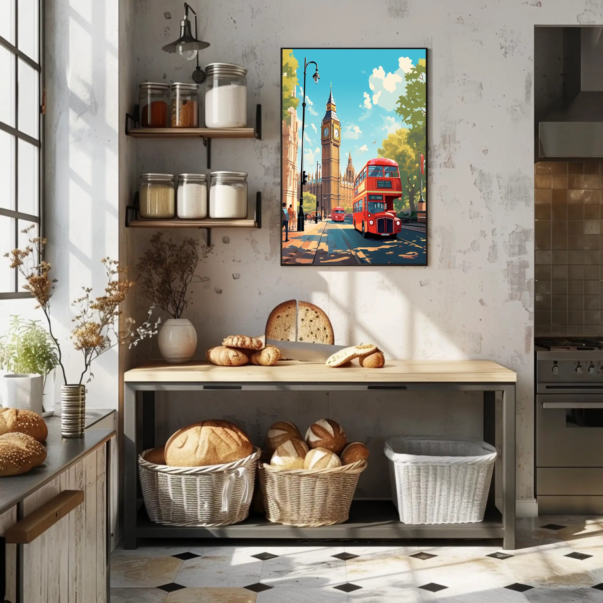 London Cityscape With Big Ben Poster