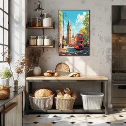 London Cityscape With Big Ben Poster