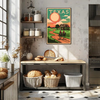 Texas Sunset Ride Poster