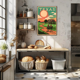 Texas Sunset Ride Poster