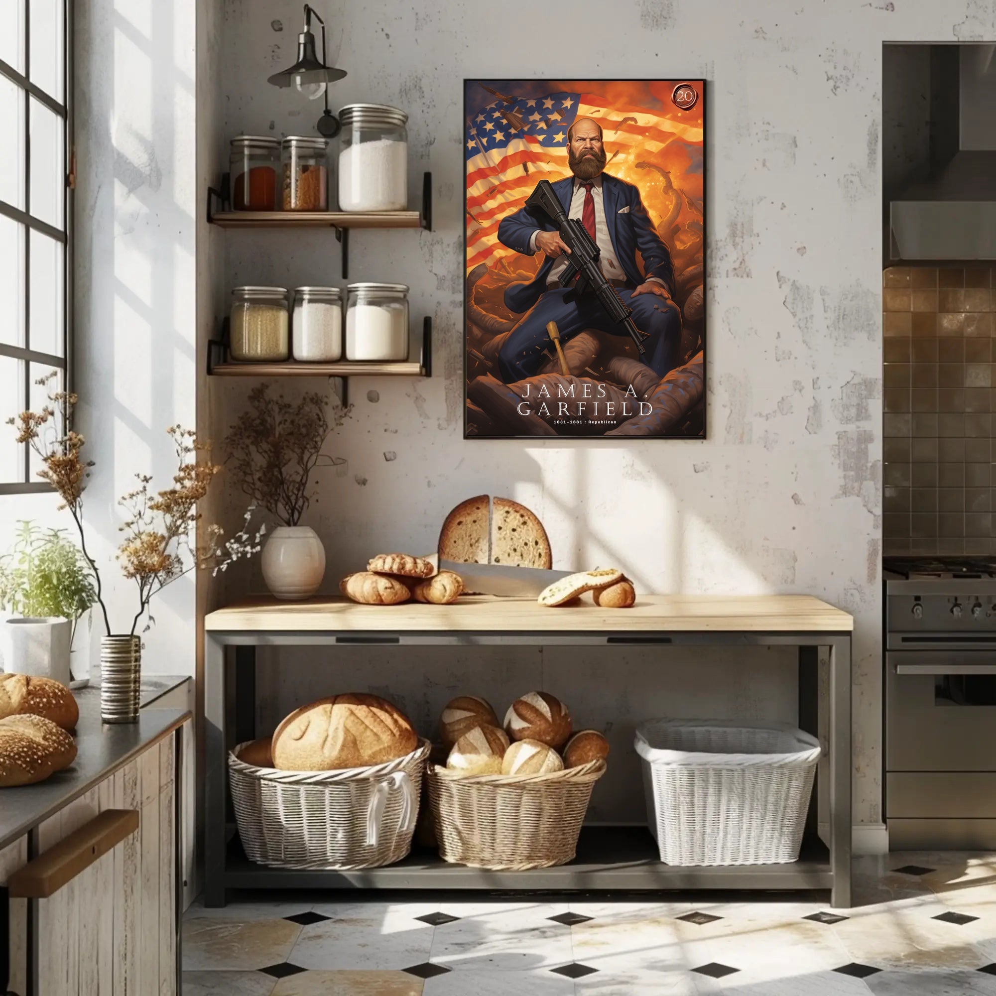 James A. Garfield: A Bold Depiction Poster