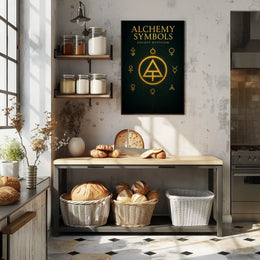 Alchemy Symbols Ancient Mysticism Poster