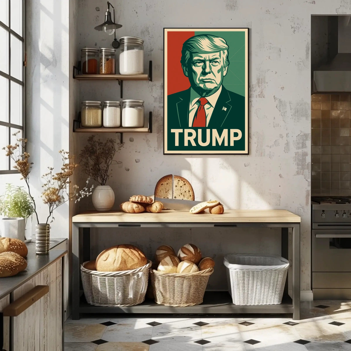 Trump Patriotic Portrait Photography Realism Poster