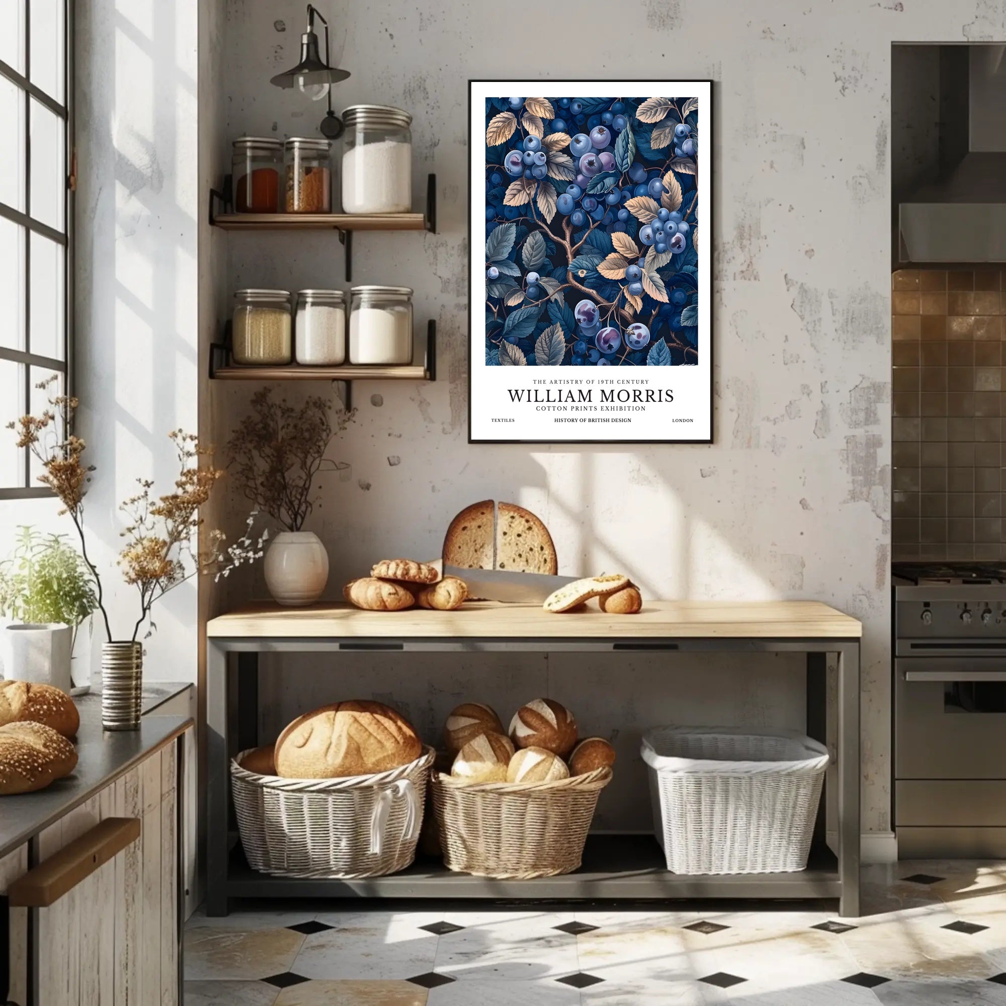 William Morris Cotton Prints Exhibition Poster