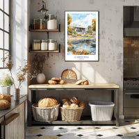 Canberra in Watercolor Poster PosterGoat