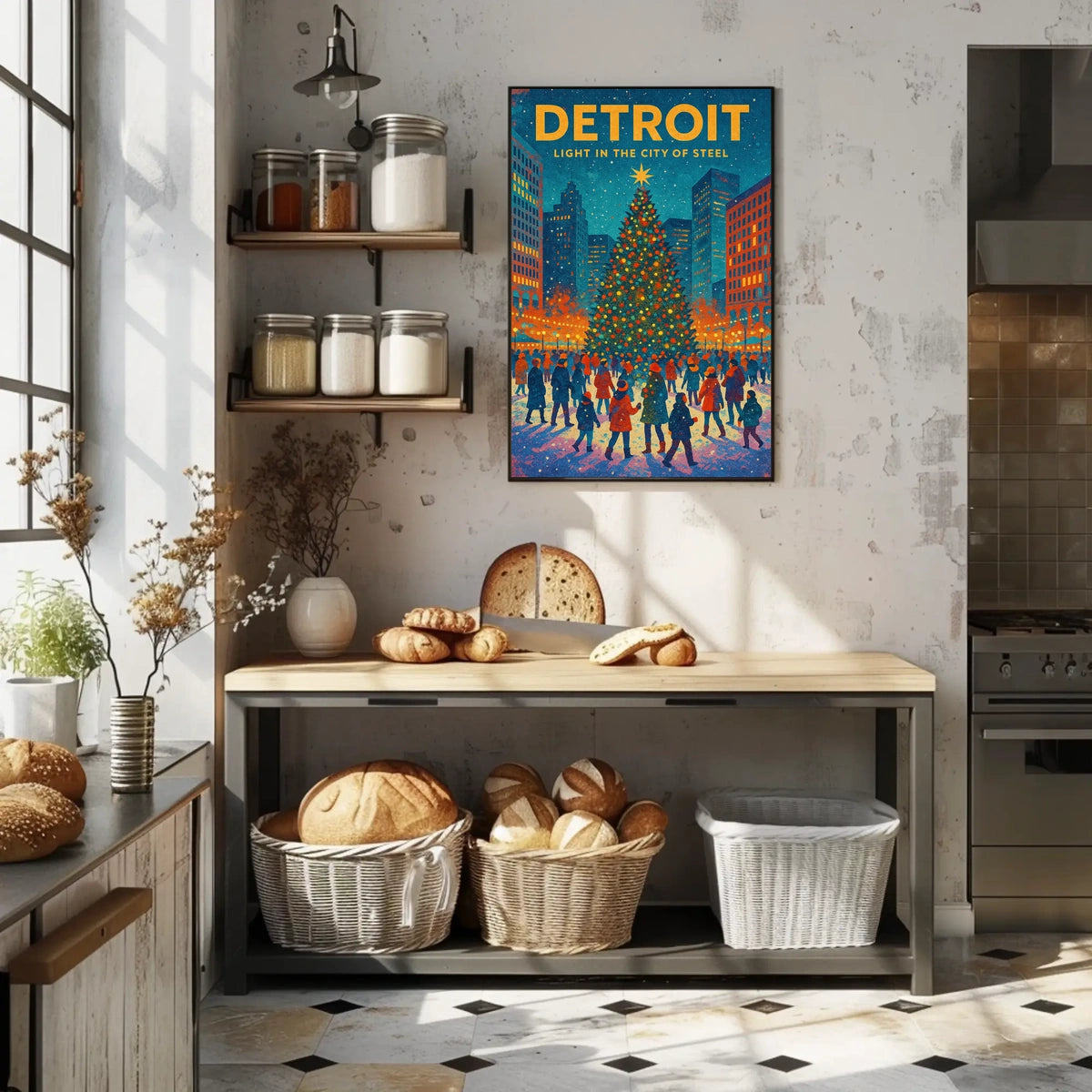 Detroit Light In The City Of Steel Poster