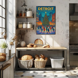 Detroit Light In The City Of Steel Poster