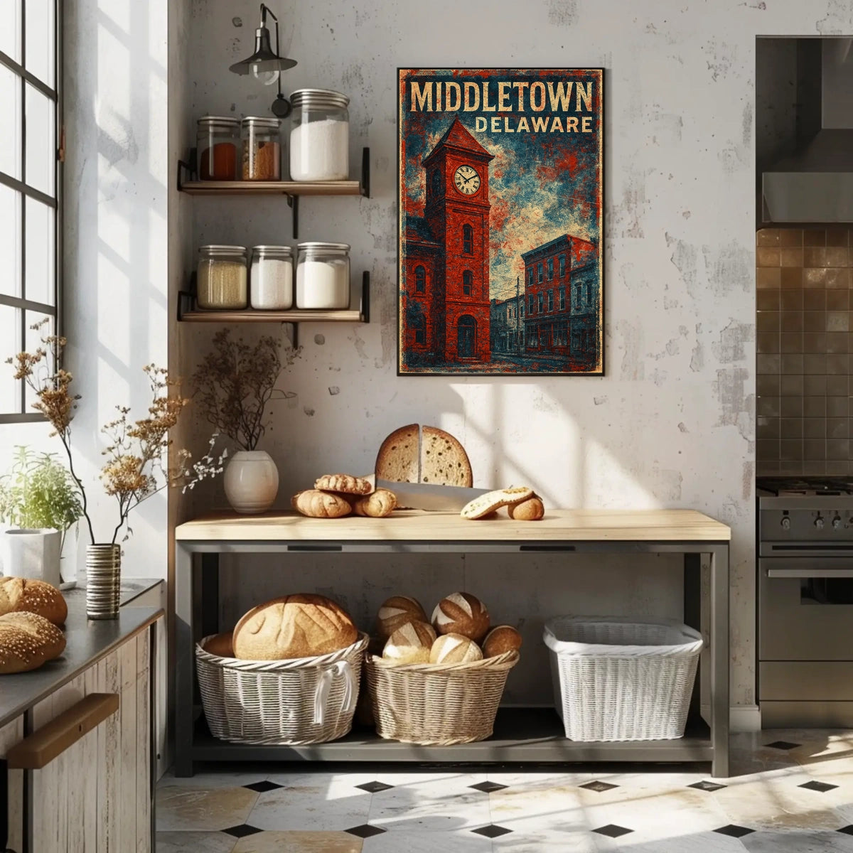 Middletown, Delaware Vintage Charm Poster
