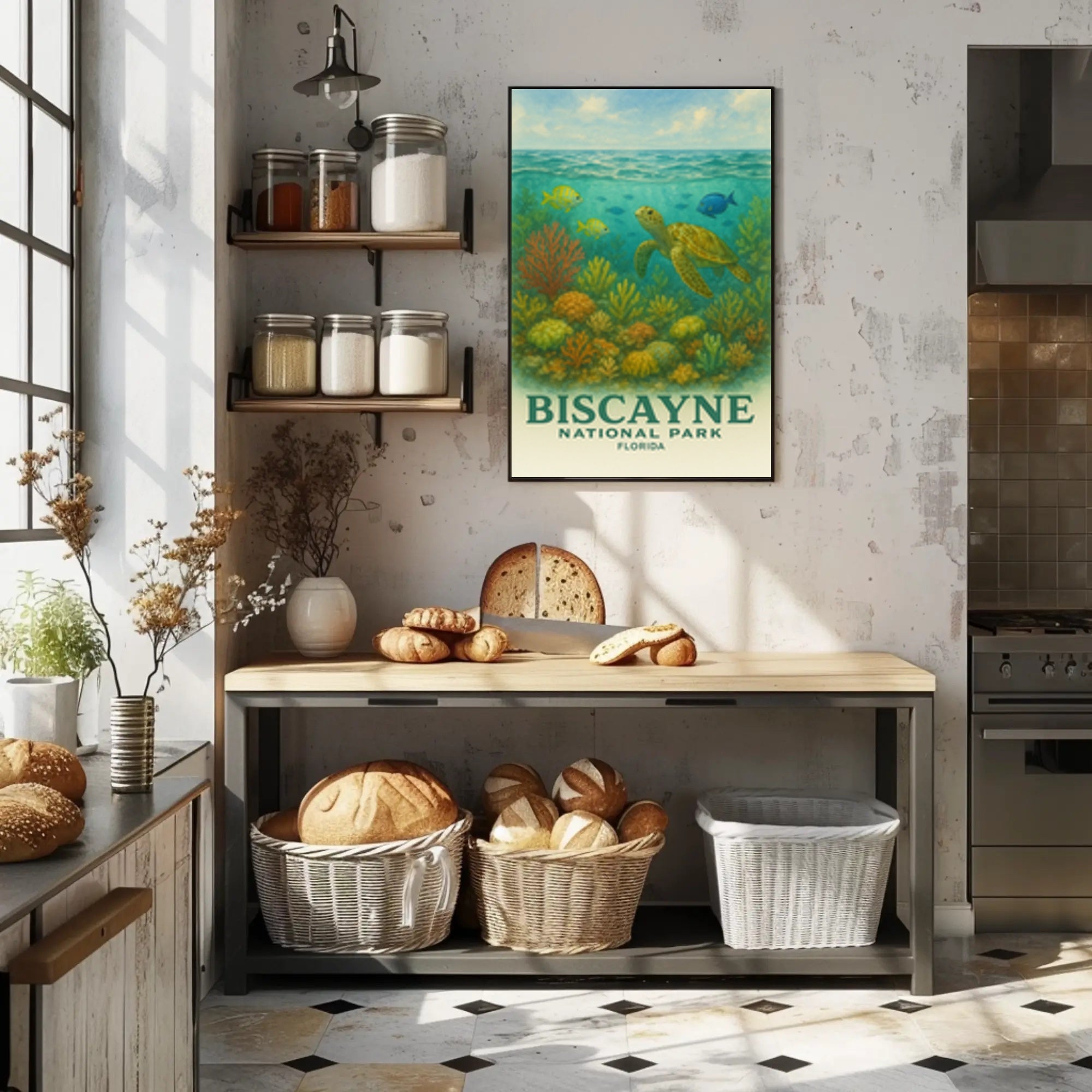 Biscayne National Park Travel Poster Print