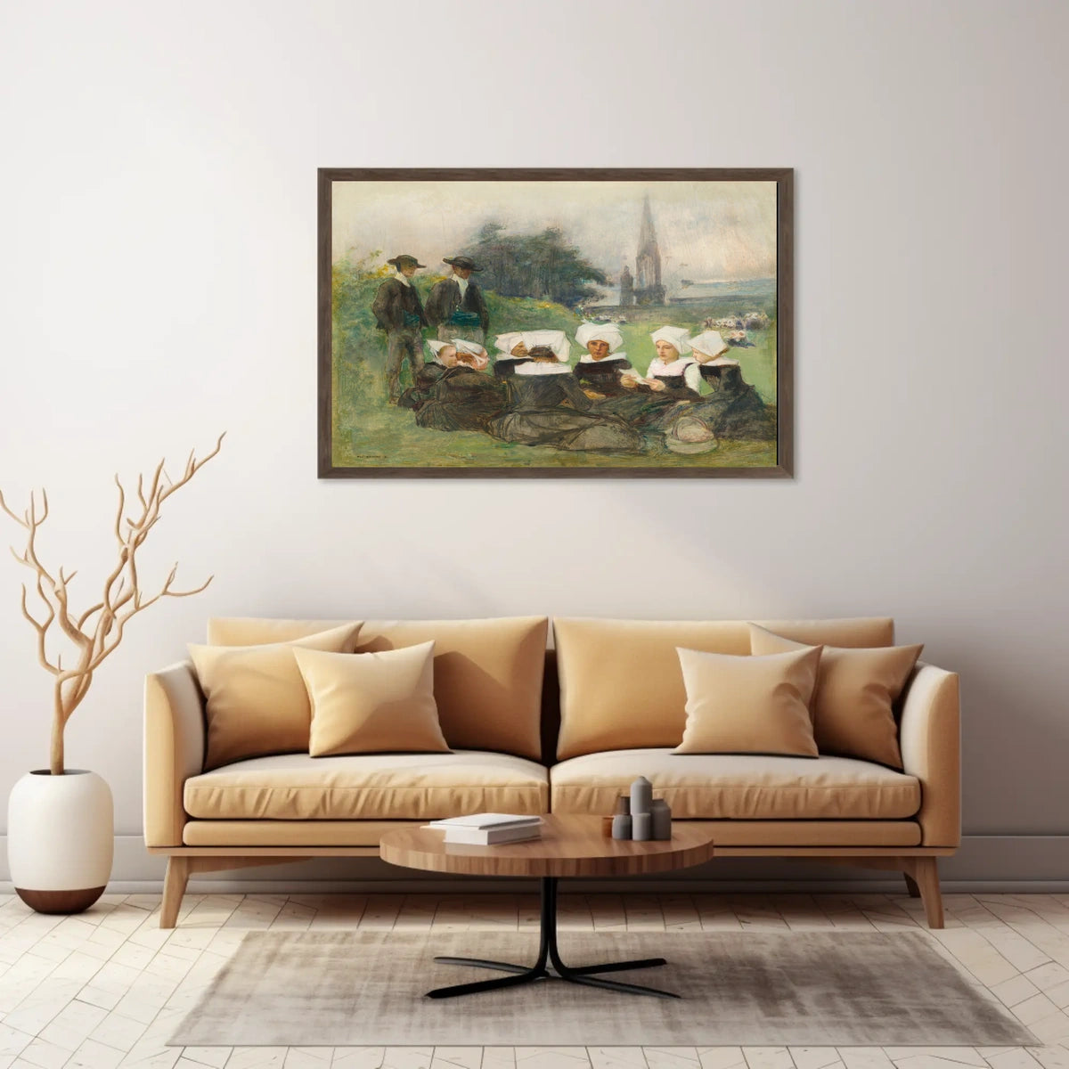 Traditional European Gathering: Serene Pastoral Heritage Poster