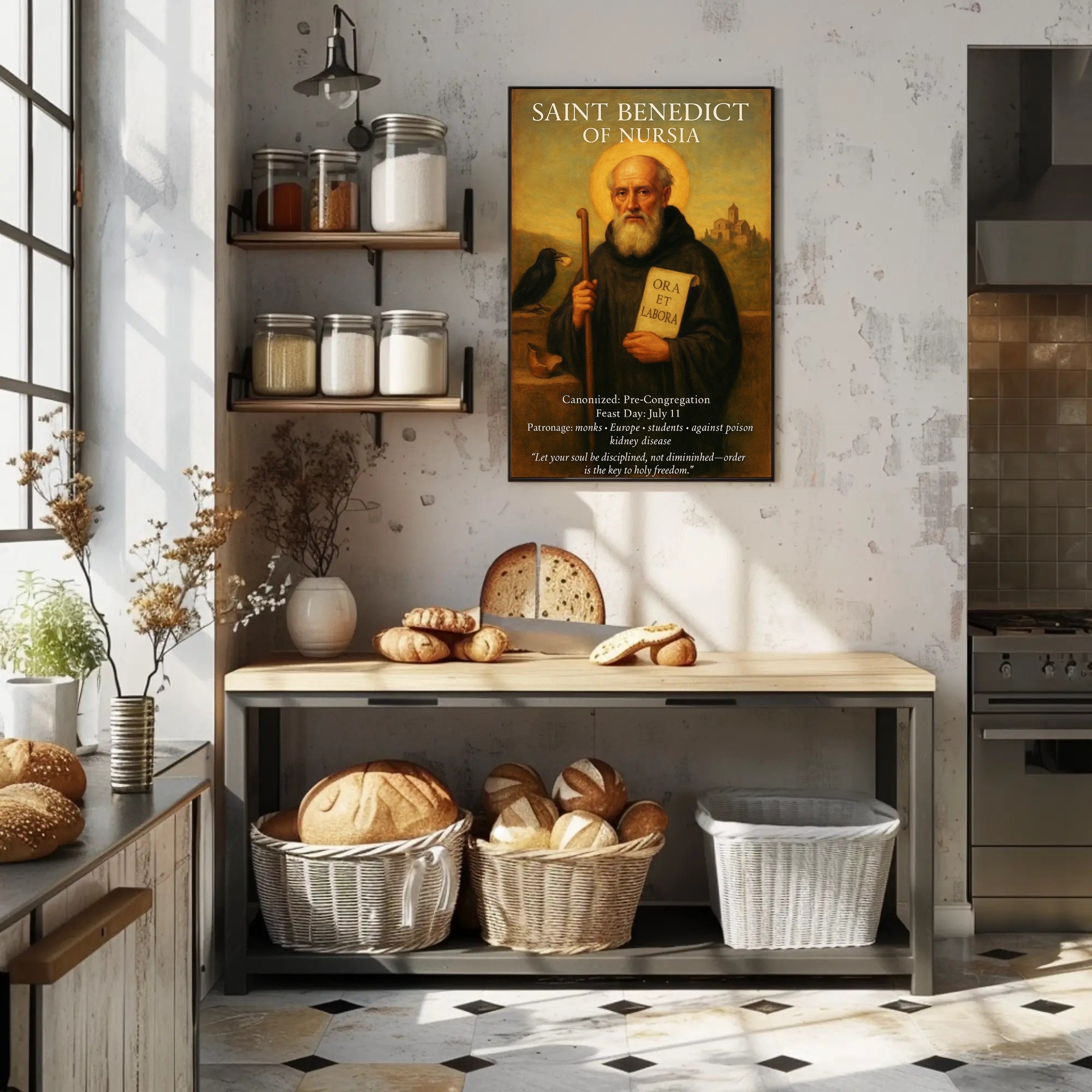 Saint Benedict of Nursia Poster PosterGoat