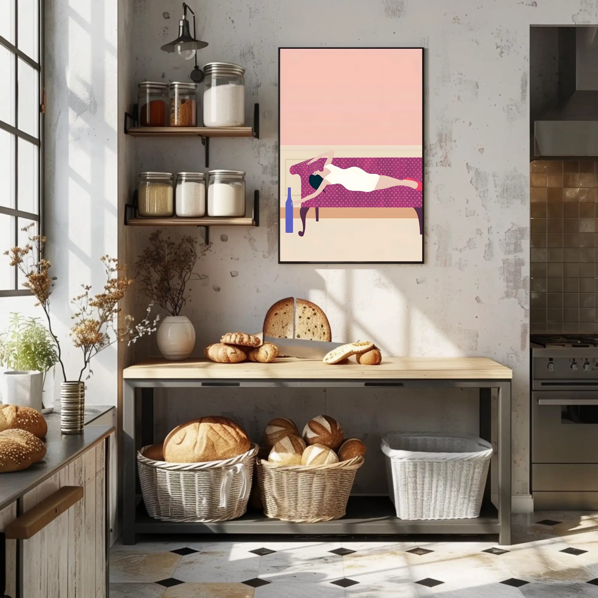 Reclined Elegance Poster